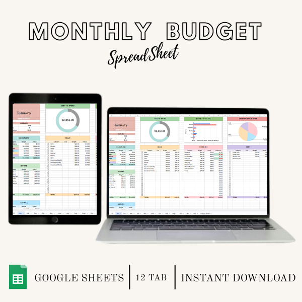Monthly Budget Spreadsheet – Take Control of Your Money in Minutes by Digital Planner Sheets: is it worth buying?