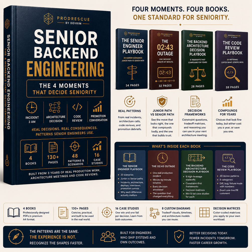Senior Backend Engineering: The 4 Moments That Decide Seniority — product preview