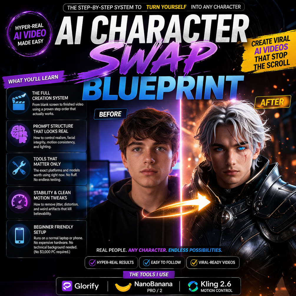 AI Character Swap Blueprint – Create Viral Face Swap Videos in Minutes — product preview