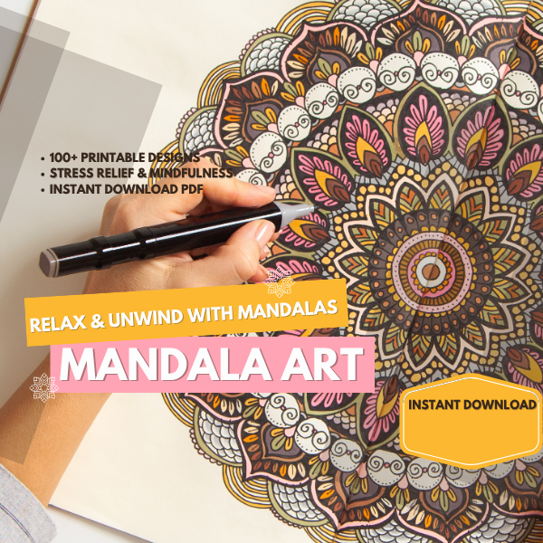 Mandala Coloring Pages – 100+ Printable PDF for Stress Relief by Pixee store: is it worth buying?